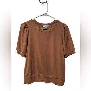 Michael Stars LA Brown Short Sleeve Top